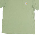 CARHARTT Mens Green Pocket T-Shirt M Short Sleeve Crew Neck Classic Cotton