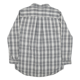 THE NORTH FACE Womens Grey & White Check Shirt M Cotton Blend Casual Long Sleeve