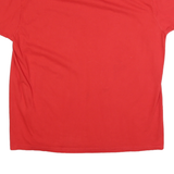 Womens Red Graphic Champions Print T-Shirt L Short Sleeve Crew Neck Cotton Blend