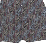 HERMANN LANGE Womens Printed Button Jacket L Polyester Blend Leaf Pattern