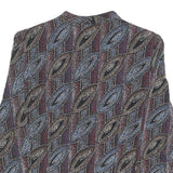 HERMANN LANGE Womens Printed Button Jacket L Polyester Blend Leaf Pattern