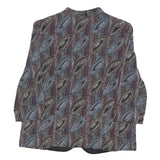 HERMANN LANGE Womens Printed Button Jacket L Polyester Blend Leaf Pattern