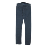 GUESS Mens Slim Blue Cotton Blend Trousers W29 L33 Stylish Zip Closure