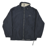 KAPPA Mens Black Reversible Zip Jacket S Synthetic Plain Lightweight Sportswear