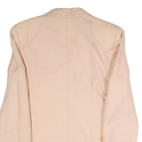 Womens Cream Double Breasted Button Polyester Blend Jacket XL Plain Elegant