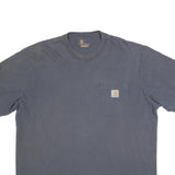 CARHARTT Mens Grey Pocket T-Shirt L Short Sleeve Crew Neck Classic Cotton Blend