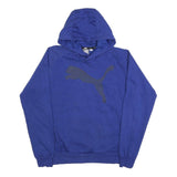 PUMA Mens Blue Hoodie S Cotton Blend Pullover Sweatshirt Sports Casual