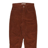 LEVI'S Womens Brown Relaxed Tapered Trousers W27 L26 Corduroy Cotton Blend Zip