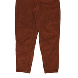 LEVI'S Womens Brown Relaxed Tapered Trousers W27 L26 Corduroy Cotton Blend Zip