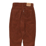 LEVI'S Womens Brown Relaxed Tapered Trousers W27 L26 Corduroy Cotton Blend Zip