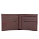 Bifold Wallet in Chestnut Brown & Red