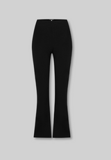 Organic Cotton Flared Leggings, Black