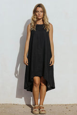 Royal Toscana linen dress - Black