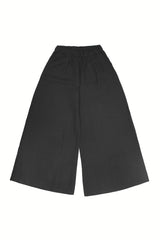Sustainable linen Palazzo women pants - Black