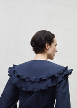 Oversized collar women's blouse