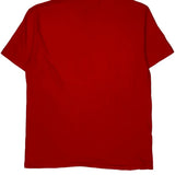 Hanes Single Stitch T-Shirt - Large Red Cotton