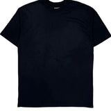 Blank Hanes Single Stitch T-Shirt - XL Black Cotton Blend
