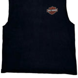 Lone Wolf Harley Davidson Graphic Vest - Large Black Cotton