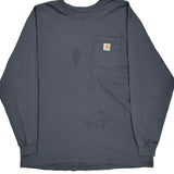 Carhartt Long Sleeve T-Shirt - XL Grey Cotton