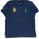 County Riders & Jockey Club Crest Polo By Ralph Lauren Polo Shirt - 2XL Navy Cotton