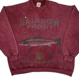 Made In USA Shirt Lake Catch And Release Sweatshirt - XL Burgundy Cotton
