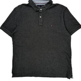 Tommy Hilfiger Polo Shirt - Large Grey Cotton