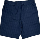 Tommy Hilfiger Checked Chino Shorts - 36W 9L Blue Cotton