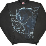 Hanes Sweatshirt - Large Black Cotton Blend