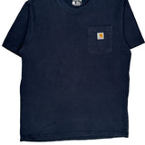 Carhartt T-Shirt - Medium Navy Cotton