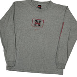 University Of Nebraska Nike Long Sleeve T-Shirt - XL Gray Cotton