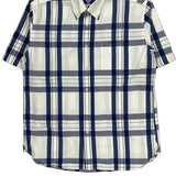 Tommy Hilfiger Checked Short Sleeve Shirt - Large Blue Cotton