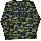 Spellout True Religion Camo Long Sleeve T-Shirt - Large Camo Cotton