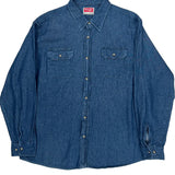 Wrangler Denim Shirt - XL Blue Cotton