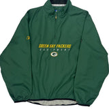 Green Bay Packers Reebok Football Windbreaker - Medium Green Polyester