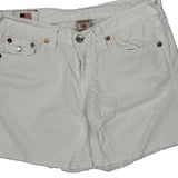 True Religion Mini Denim Shorts - 32W US 8 White Cotton