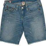 True Religion Denim Shorts - 33W 11L Light Wash Denim