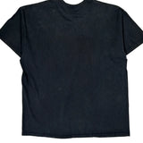 Egyptian Hieroglyphic Style Text Thrasher Graphic T-Shirt - XL Black Cotton