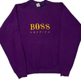 Fruit Of The Loom Sweatshirt - XL Yellow Cotton Blend