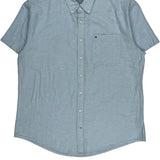 Tommy Hilfiger Short Sleeve Shirt - 2XL Blue Cotton