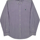 Ralph Lauren Striped Shirt - Large Purple Cotton