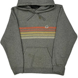 Patagonia Striped Hoodie - Small Gray Cotton Blend
