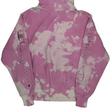 Reverse Weave Champion Tie-Dye Hoodie - Medium Pink Cotton Blend