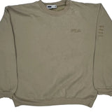 Fila Sweatshirt - Large Beige Cotton