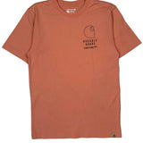 Carhartt T-Shirt - Small Orange Cotton
