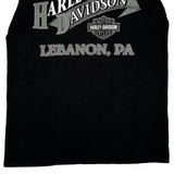 Eagle Print Harley Davidson Graphic Vest - Medium Black Cotton