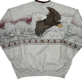 Eagle Unbranded Graphic Sweatshirt - XL Grey Cotton