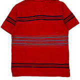 Age 4-5 Tommy Hilfiger Striped Polo Shirt - XS Red Cotton