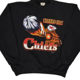 Made In USA Nfl Kansas City Chiefs Sweatshirt - XL Black Cotton Blend