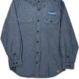 Children'S Hospital Of Michigan Embroidery Carhartt Shirt - Medium Blue Cotton