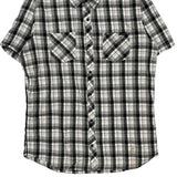 Quiksilver Checked Short Sleeve Shirt - XL Black & White Cotton
